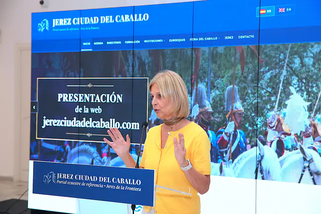 Un momento de la intervención institucional.